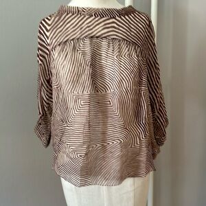 Isabel Marant Brown zebra sheer top